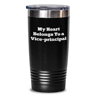 Load image into Gallery viewer, Funny Vice-principal Gifts from Men for Father&#39;s Day Unique Tumblers - My Heart Belongs To A Vice-principal - 20oz/30oz Stainless Steel Powder Coating - Main
