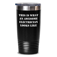 Load image into Gallery viewer, Funny Electrician Gifts - Valentine's Unique Gifts from Men to Awesome Electricians - Electrician Tumbler This Is What An Awesome Electrician Looks Like - Main
