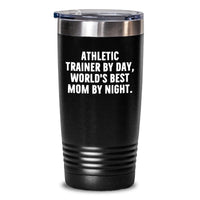 Load image into Gallery viewer, Funny Athletic Trainer Gifts for Men, Unique Tumbler for World's Best Mom, Stainless Steel, 20oz or 30oz, Valentine's Unique Gifts from Mom - Main
