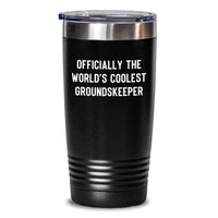 Load image into Gallery viewer, Funny groundskeeper Gifts for Men from Friends on Christmas Unique - Officially The World&#39;s Coolest groundskeeper Tumbler, 20oz/30oz Vacuum Insulated - Main
