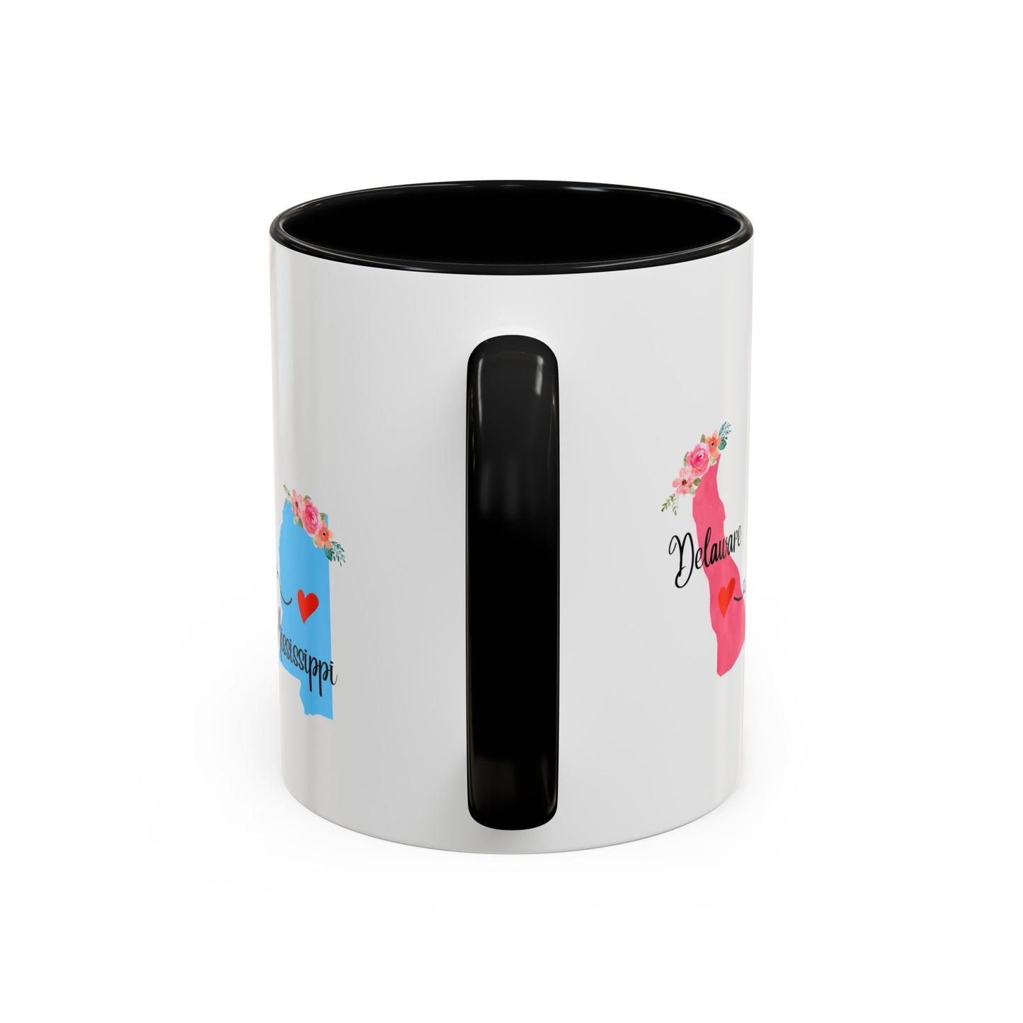 Long Distance Relationship Coffee Mug - Delaware & Mississippi Design | Moving Away Gift