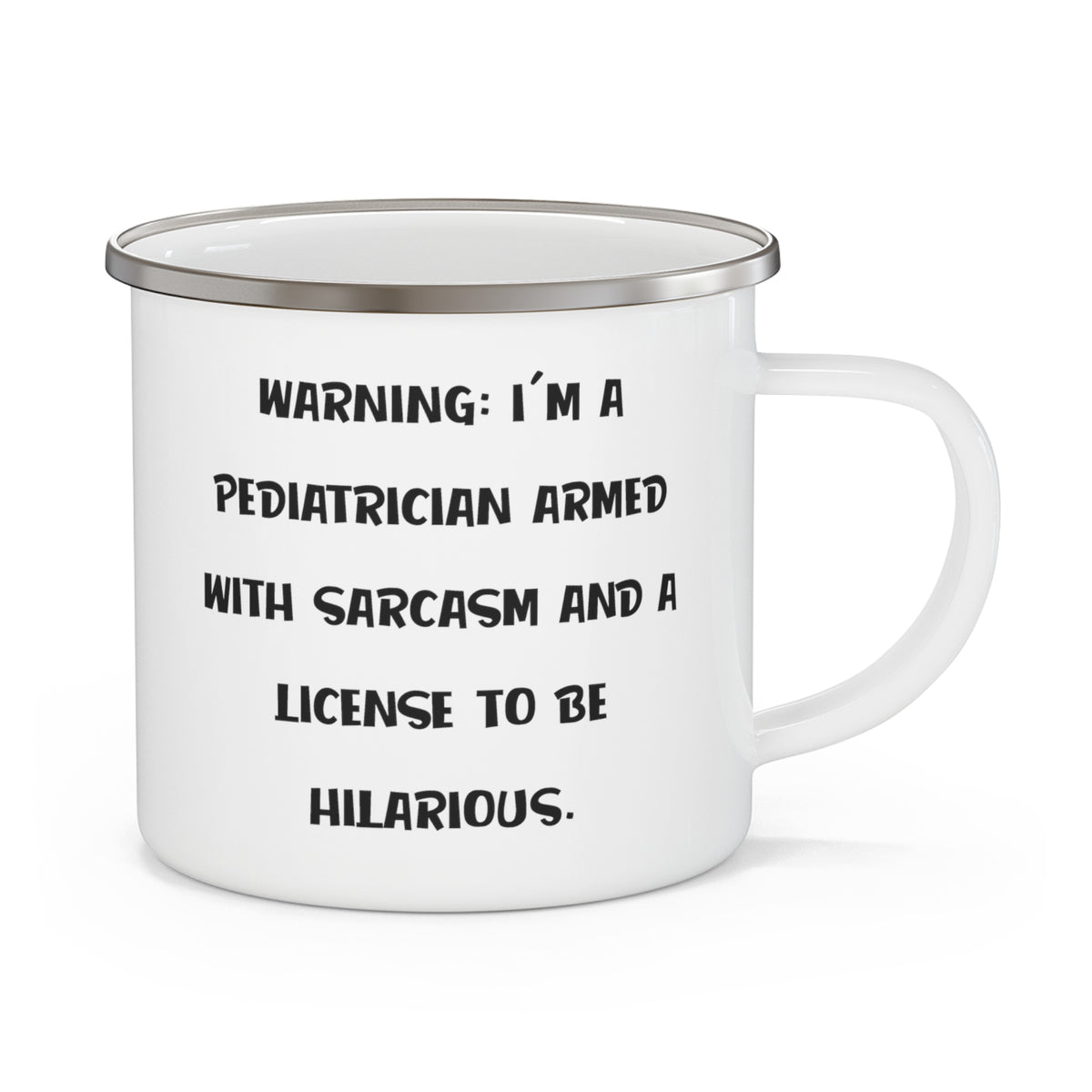 WARNING: I'M A PEDIATRICIAN ARMED. Pediatrician 12oz Camper Mug, Motivational Pediatrician Gifts, For Coworkers from Team Leader, Gifts for coworkers under, Gifts for female coworkers, Gifts for male