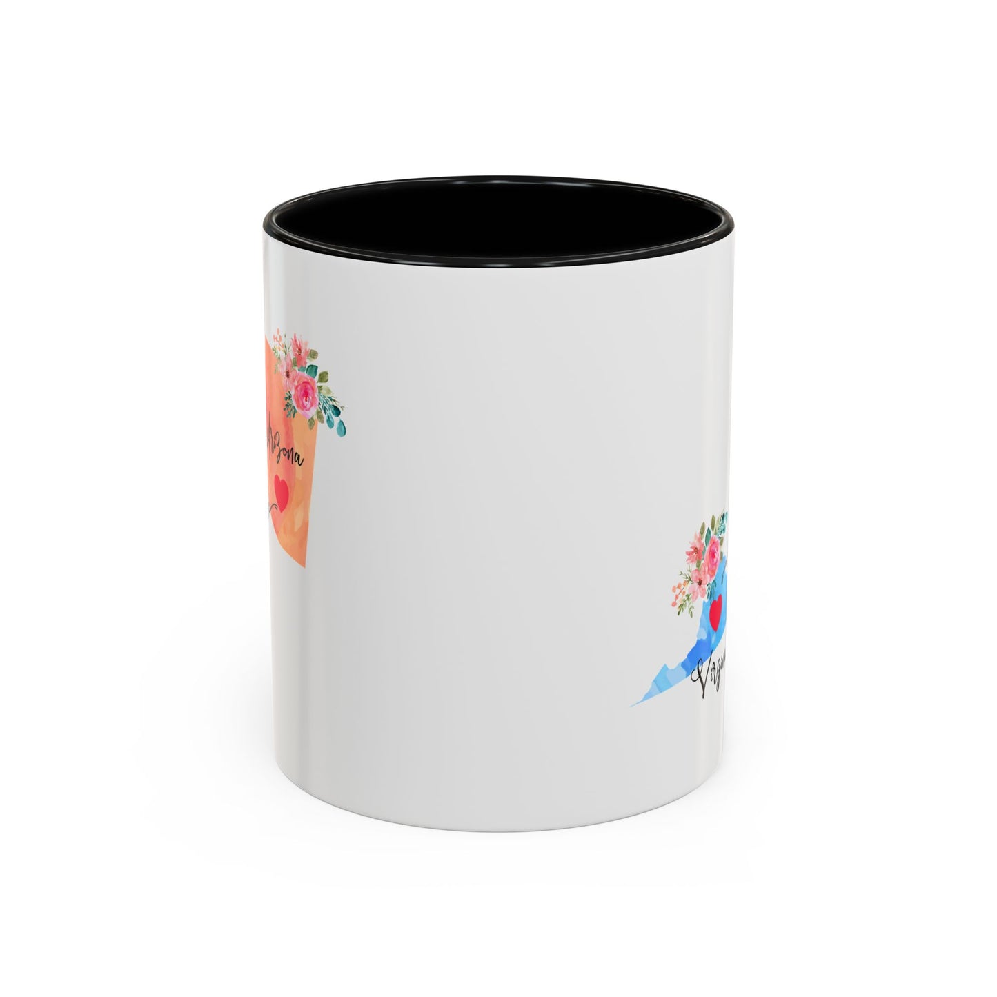 Long Distance Family Coffee Mug - Arizona & Virginia Design | Moving Away Gift