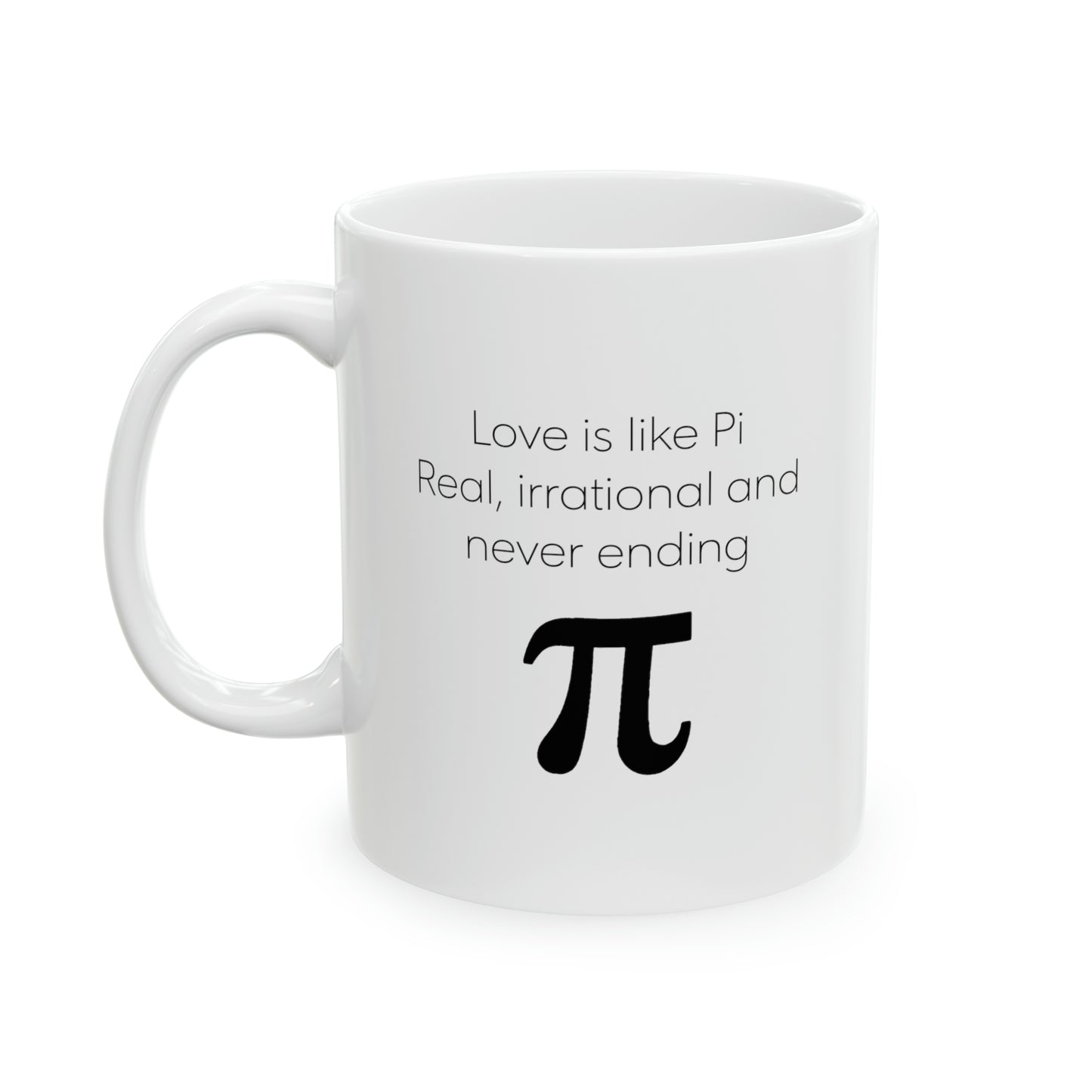 Math Lover Coffee Mug - Love is like Pi Design | Pi Day Gift