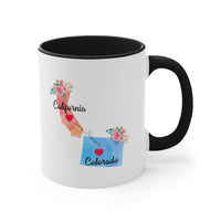 Load image into Gallery viewer, Long Distance Family Coffee Mug - California &amp; Colorado Design | Moving Away Gift
