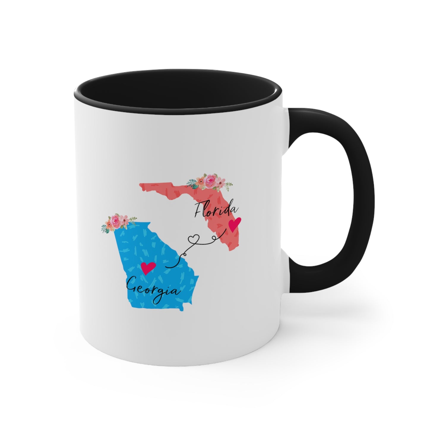 Florida Georgia Coffee Mug - Long Distance Love Design | Moving Away Gift