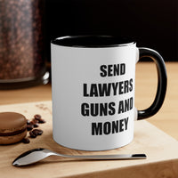Load image into Gallery viewer, Lawyer Funny Coffee Mug - Send Lawyers Guns And Money | Graduation Gift
