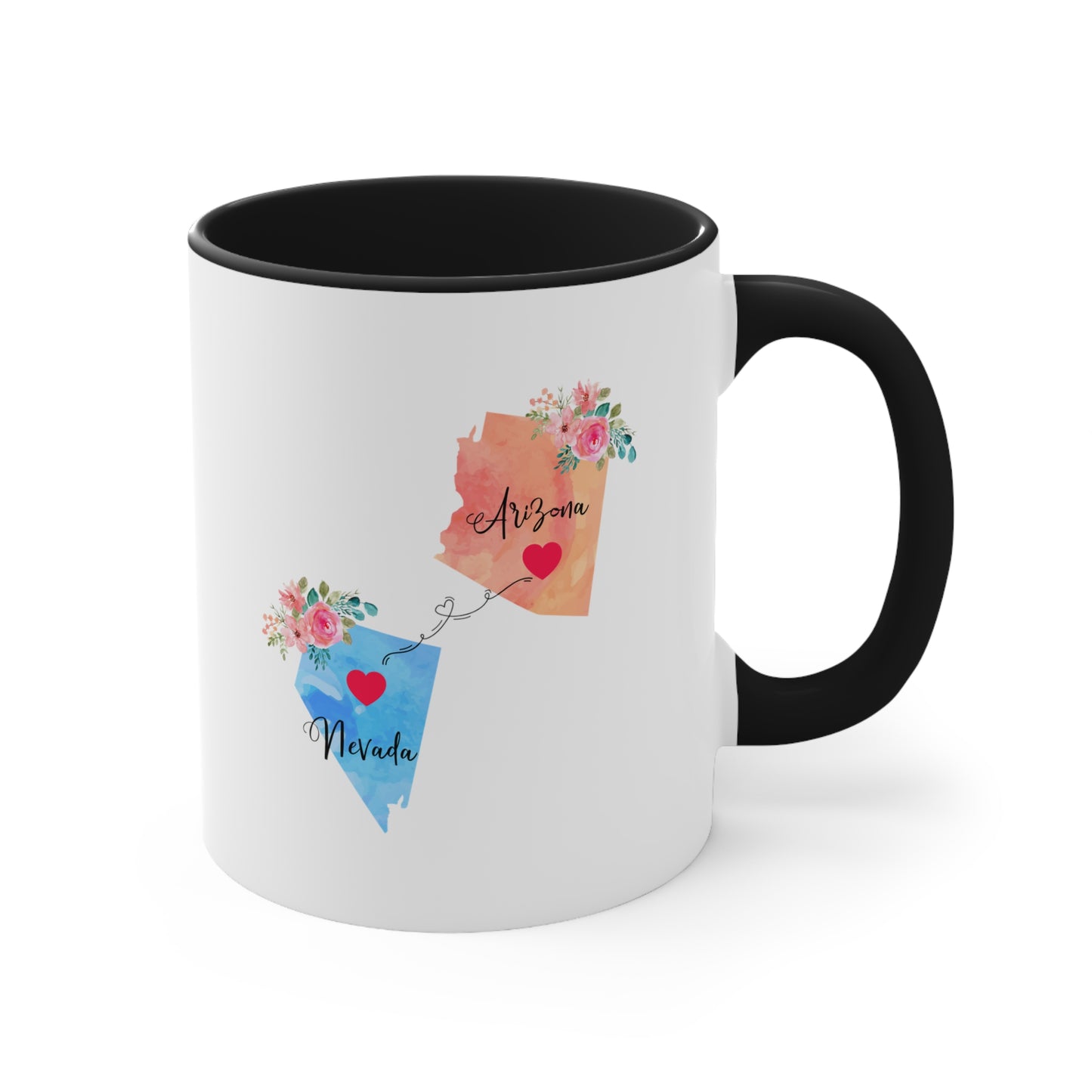 Arizona Nevada Long Distance Coffee Mug - Home State Connection | Moving Away Gift