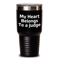 Load image into Gallery viewer, Funny Judge Gifts from Men - 'My Heart Belongs To A Judge' Tumbler, Unique Mother's Day Unique Gifts for Judge, 20oz or 30oz Insulated Stainless Steel Tumbler - Main
