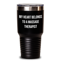 Load image into Gallery viewer, Funny Massage Therapist Gifts for Him - My Heart Belongs To A Massage Therapist Tumbler, Unique Father&#39;s Day Unique Gifts from Men to Massage Therapist - Main
