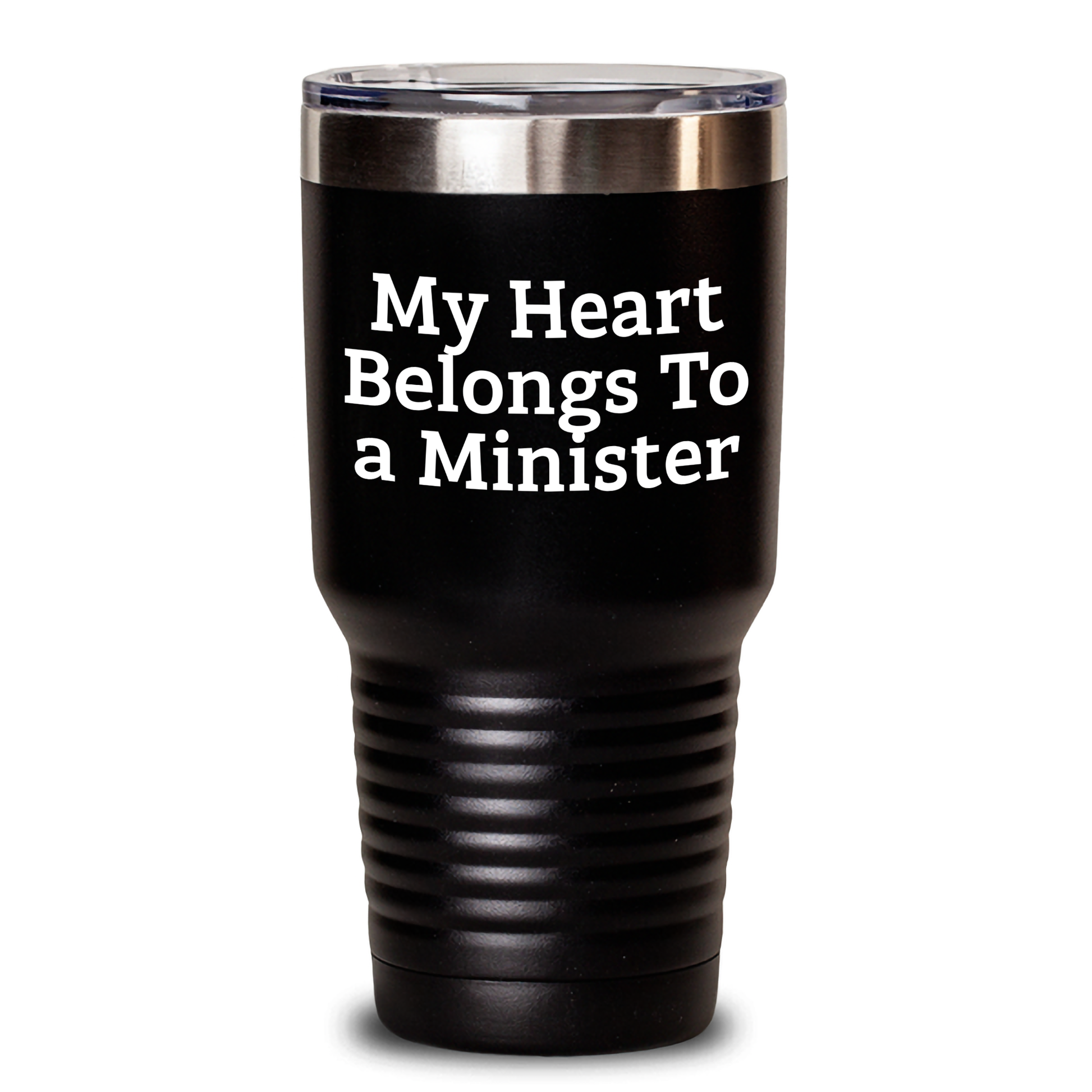 Funny Minister Quotes Gifts from Women, Gifts for Minister, My Heart Belongs To A Minister 20oz or 30oz Tumbler - Main