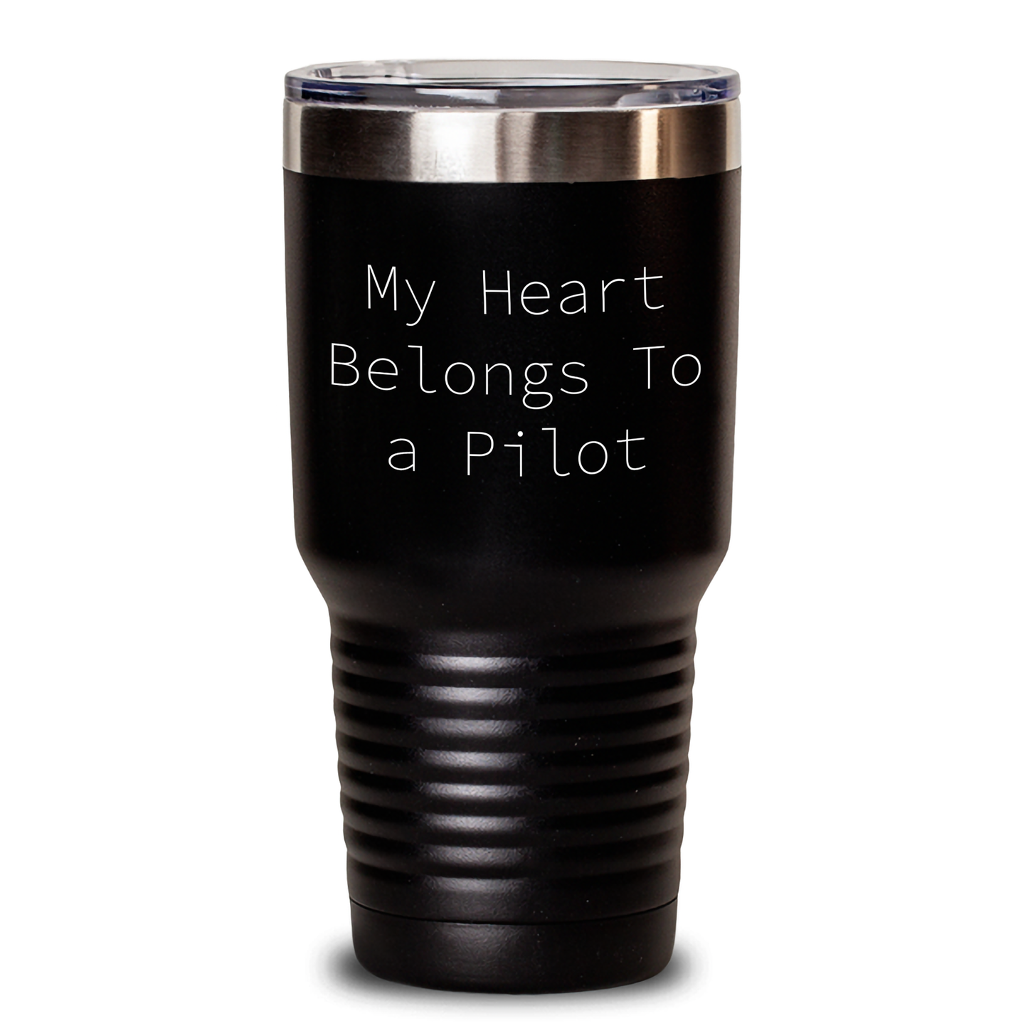Pilot's Heart Belongs to Me Funny Gifts from Friends for Father's Day Pilot Tumbler - Main