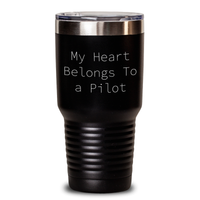 Load image into Gallery viewer, Pilot&#39;s Heart Belongs to Me Funny Gifts from Friends for Father&#39;s Day Pilot Tumbler - Main
