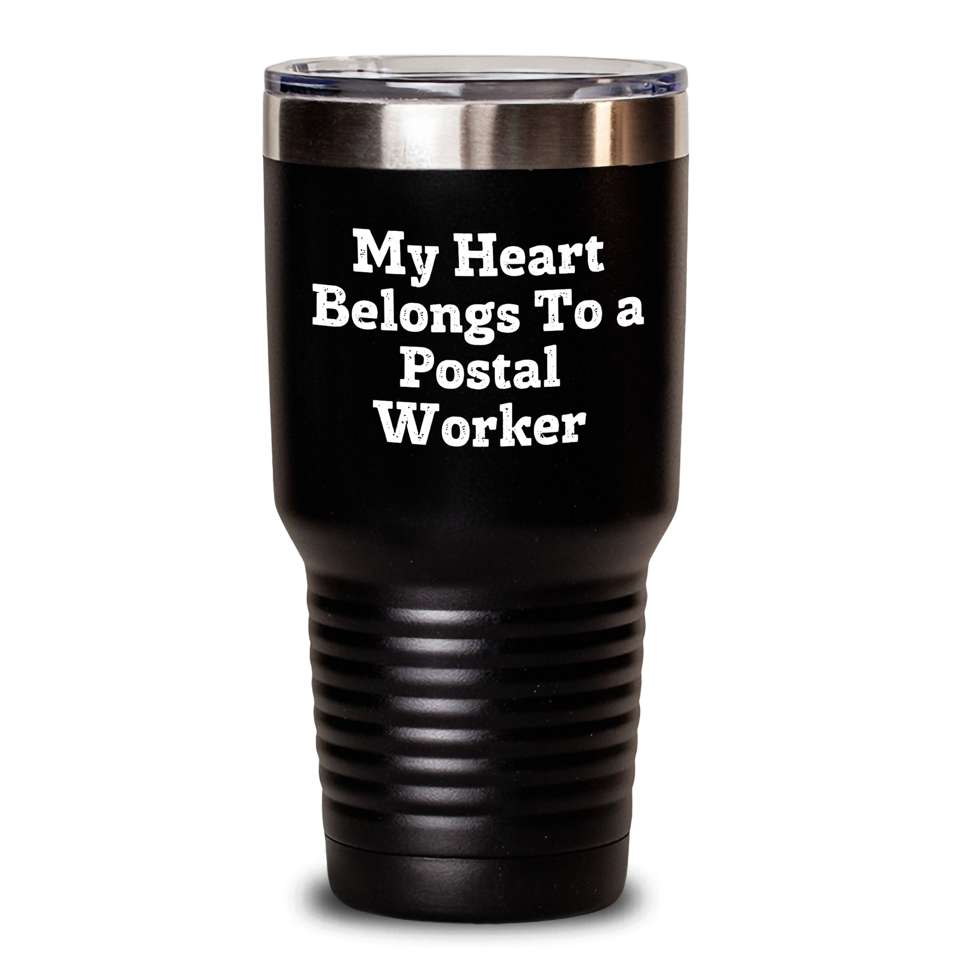 Funny Postal Worker Gifts from Friends for Him - My Heart Belongs To A Postal Worker Tumbler, Father's Day Unique Gifts - Main