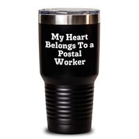 Load image into Gallery viewer, Funny Postal Worker Gifts from Friends for Him - My Heart Belongs To A Postal Worker Tumbler, Father&#39;s Day Unique Gifts - Main
