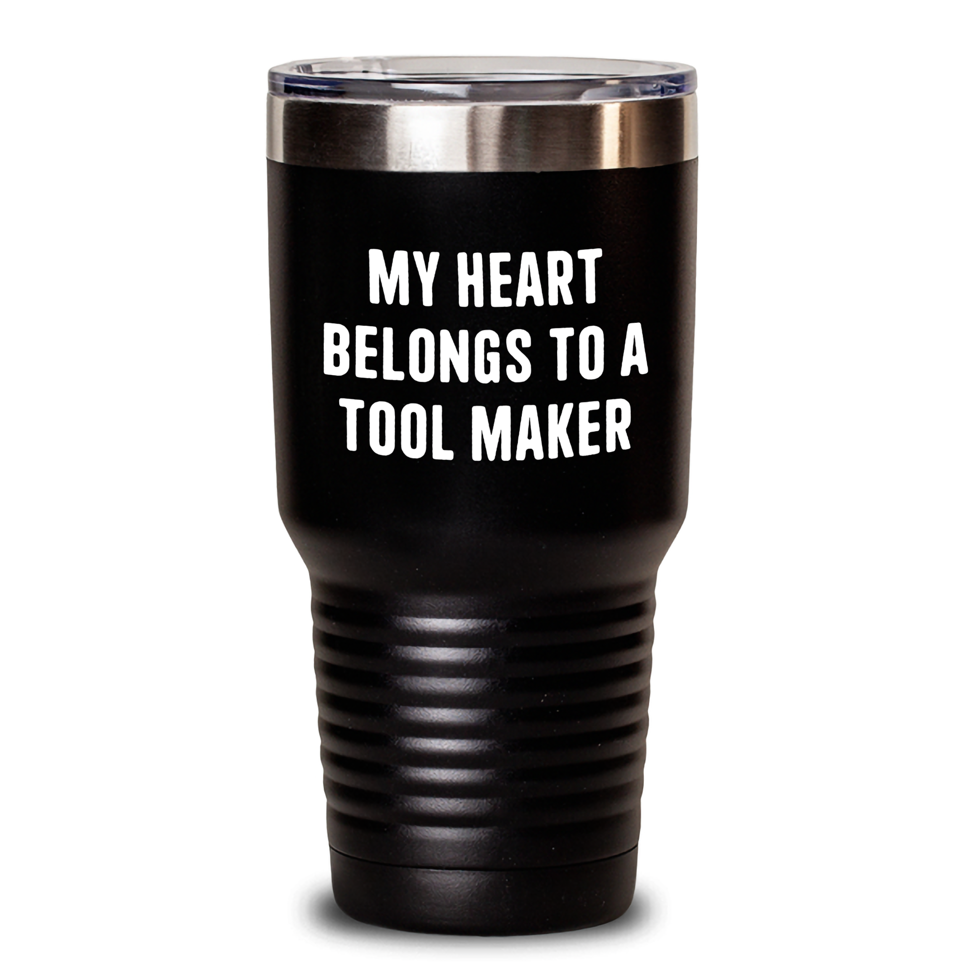 Funny Tool Maker Gifts - 'My Heart Belongs To A Tool Maker' Tumbler, 20oz/30oz, Vacuum-Insulated, Stainless Steel/Powder Coating, Gifts for Tool Makers from Friends, Family, or Coworkers - Main