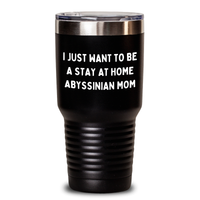 Load image into Gallery viewer, Abyssinian Cat Mom Funny Gifts from Men to Friends on Father&#39;s Day - I Just Want To Be A Stay At Home Abyssinian Mom Tumbler - Main
