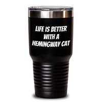 Load image into Gallery viewer, Funny Hemingway Cat Gifts for Men Father&#39;s Day Unique Tumblers from Friends - Main
