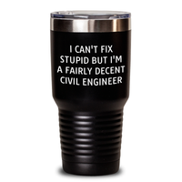 Load image into Gallery viewer, Funny Civil Engineer Gifts for Men, Stainless Steel Tumbler with Quote, Gifts from Mom, Dad, or Friends for Father&#39;s Day, Keeps Drinks Hot and Cold, 20oz or 30oz Capacity - Main
