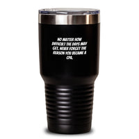 Load image into Gallery viewer, Funny CPA Gifts from Friends, Inspirational Quote, Black Tumbler for Birthday, 20oz or 30oz Capacity, Stainless Steel - Main
