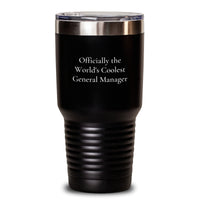 Load image into Gallery viewer, Funny General Manager Gifts from Friends, Officially The World&#39;s Coolest General Manager Tumbler, Unique Christmas Memorable Presents for Him - Main
