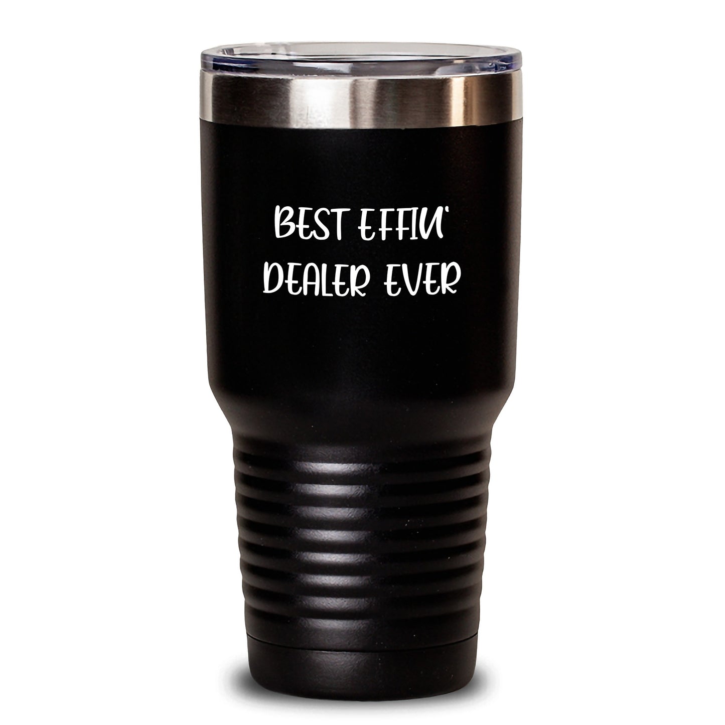 Funny Dealer Gifts - Best Effin' Dealer Ever Christmas Tumbler, Gifts from Men Friends to Dealer - Main