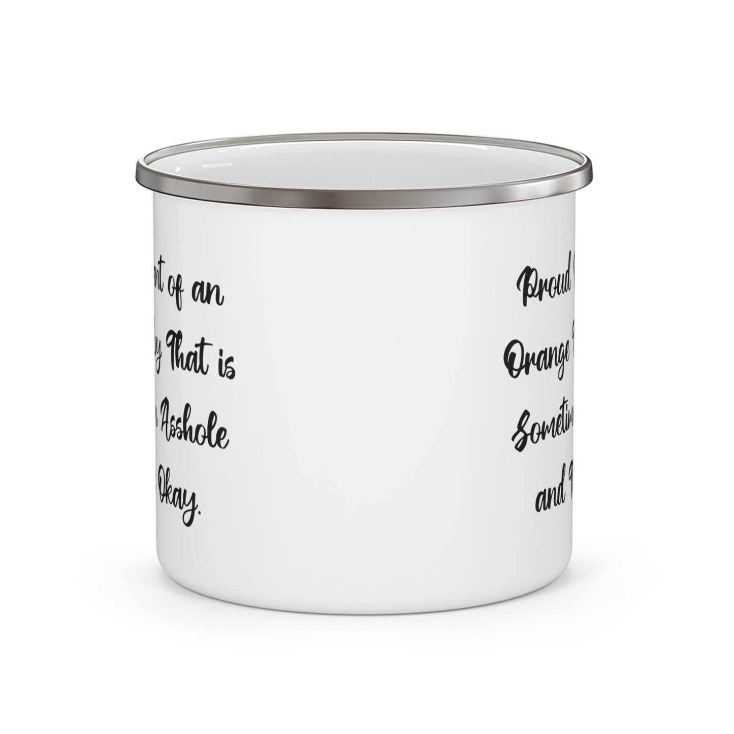 Cat Lover Camping Mug - Proud Parent of an Orange Tabby | Funny Gift for Cat Owners