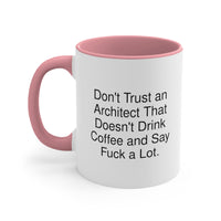 Load image into Gallery viewer, Architect Two Tone Coffee Mug - Don&#39;t Trust an Architect That Doesn&#39;t Drink | Office Gift
