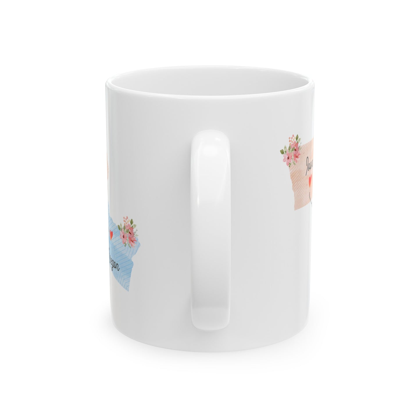 Mom and Dad Ceramic Coffee Mug - Long Distance States Design | Perfect Gift