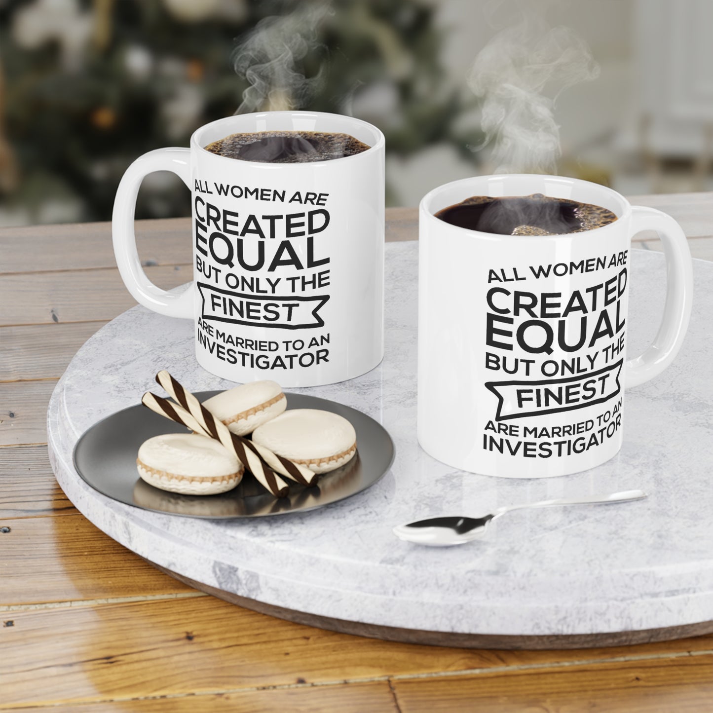 Investigator Wife Coffee Mug - Funny Quote Design | Birthday Gift