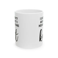 Load image into Gallery viewer, Knitting Enthusiast Ceramic Coffee Mug - I Like To Party And By Party I Mean Stay Home And Knit | Gift for Knitters
