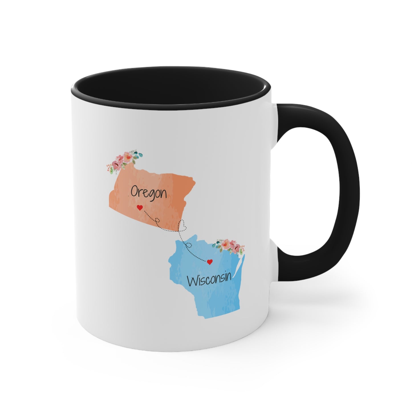 Oregon Wisconsin Coffee Mug - Two Tone State Design | Moving Away Gift