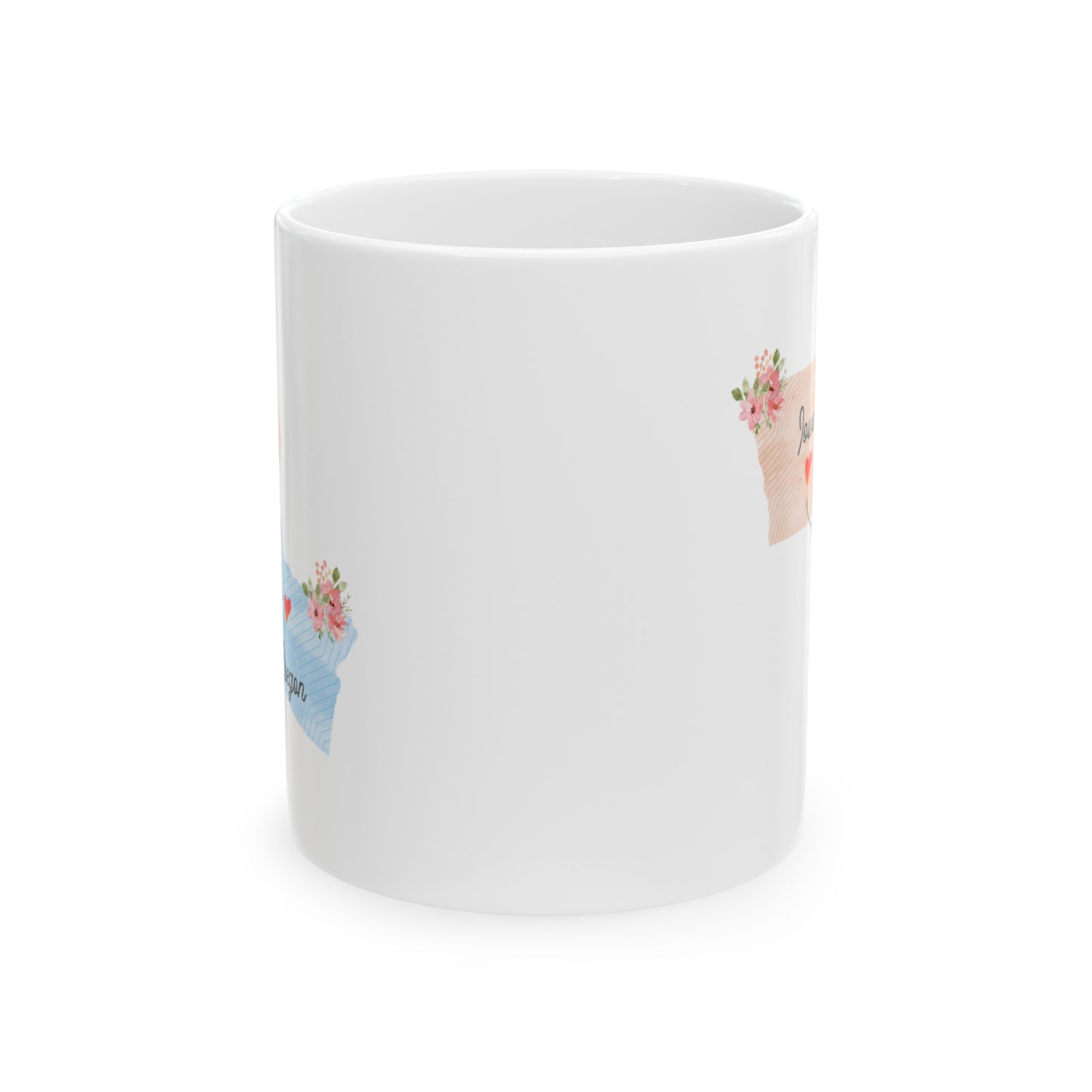 Mom and Dad Ceramic Coffee Mug - Long Distance States Design | Perfect Gift