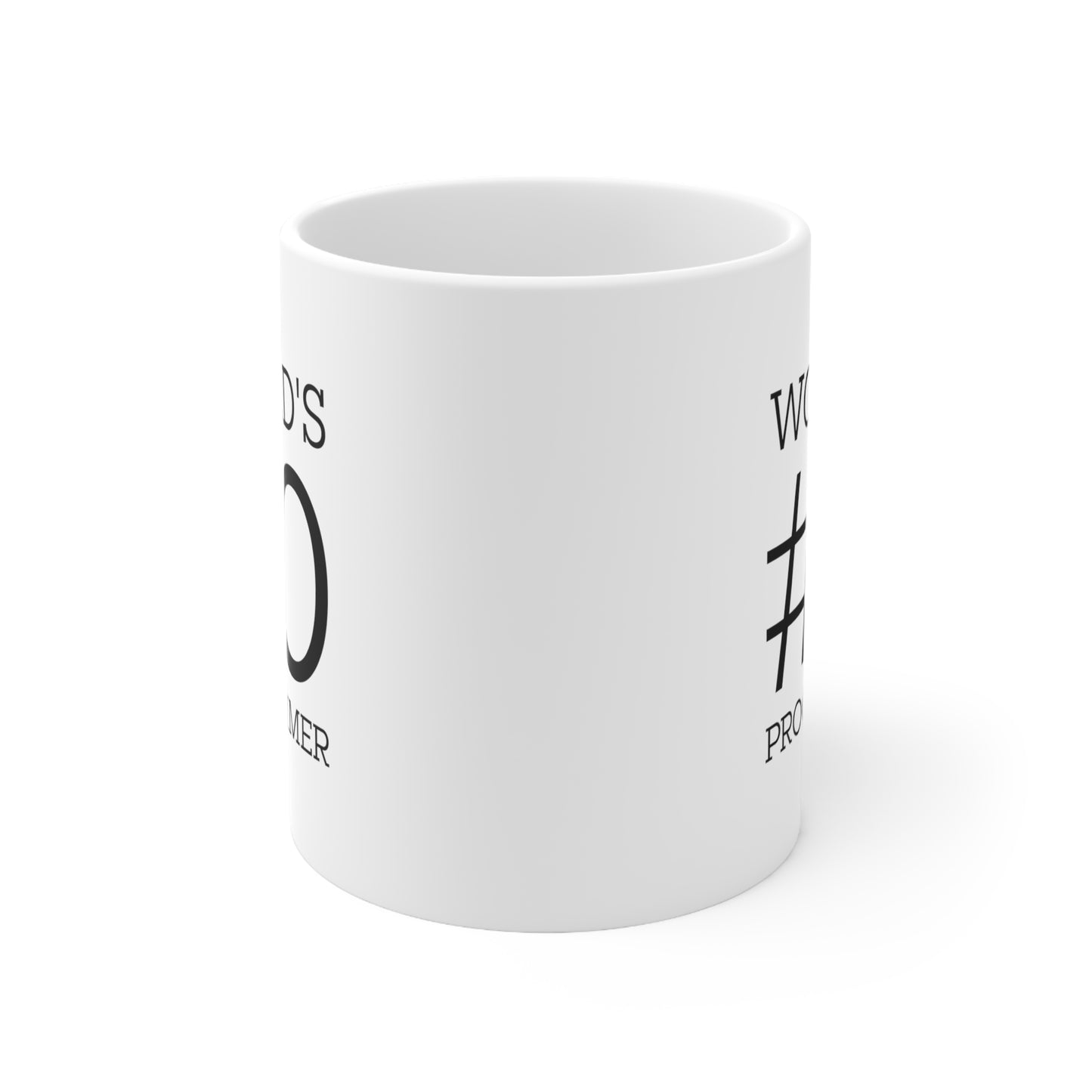 Programmer Ceramic Coffee Mug - World's #0 Programmer Design | Tech Gift