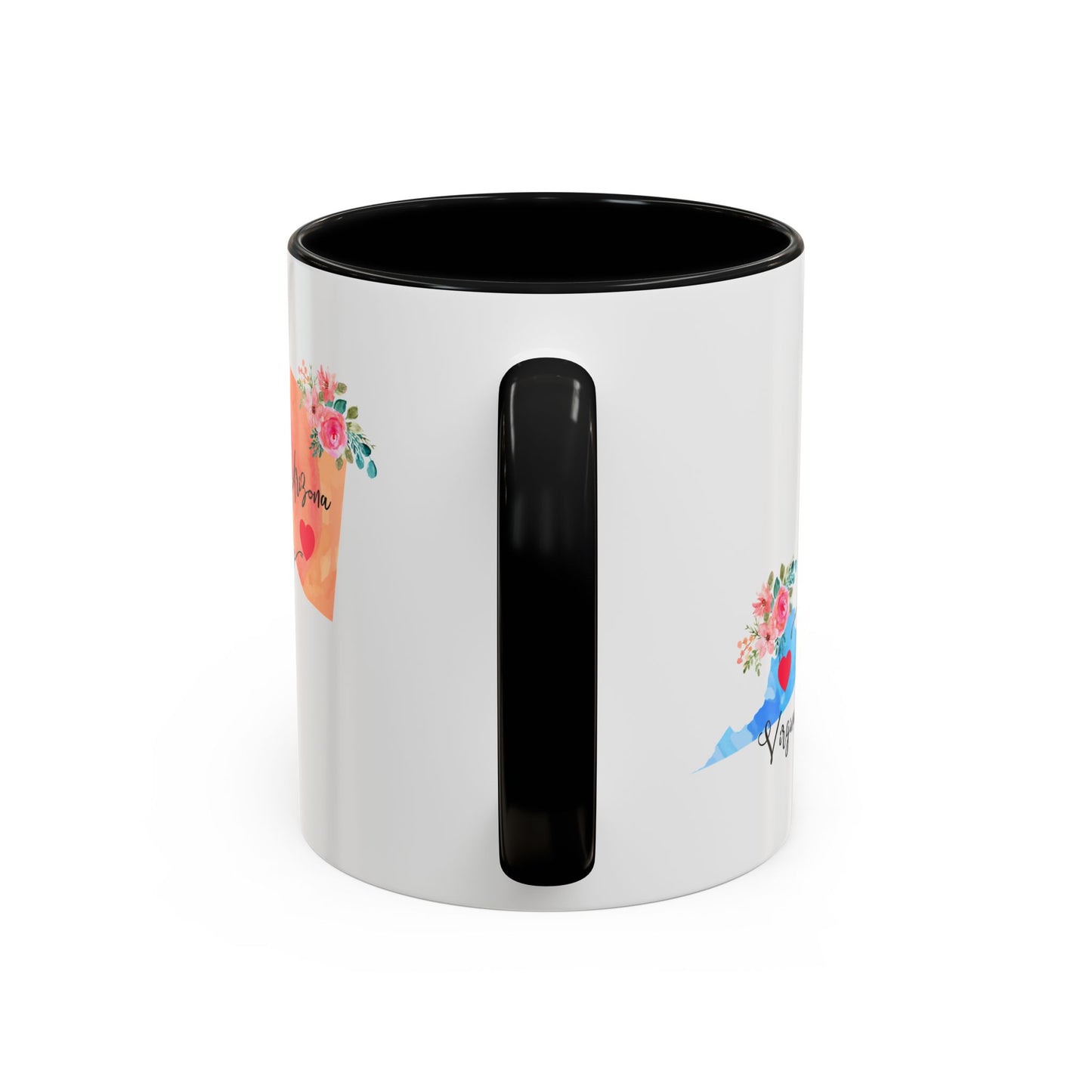 Long Distance Family Coffee Mug - Arizona & Virginia Design | Moving Away Gift