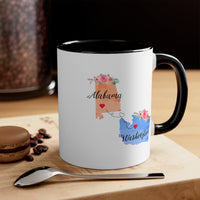 Load image into Gallery viewer, Alabama Washington Gifts | Long Distance State Coffee Mug | State to State | Away From Hometown Family | Moving Away Mug
