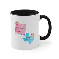 Load image into Gallery viewer, Long Distance Family Coffee Mug - New Mexico and Texas Design | Moving Away Gift
