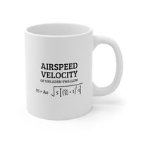 Load image into Gallery viewer, Math Lover Ceramic Coffee Mug - Airspeed Velocity Formula | Birthday Gift
