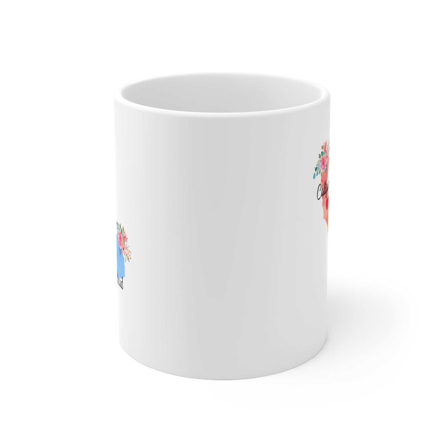 Mom and Dad Long Distance Coffee Mug - California & Connecticut Design | Perfect Sentimental Gift