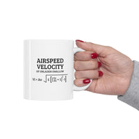 Load image into Gallery viewer, Math Lover Ceramic Coffee Mug - Airspeed Velocity Formula | Birthday Gift
