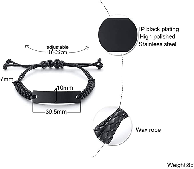 Baptism Gifts for Teenage Boys, I Can Do All Things Through Christ, Religious Bible Verse Catholic Bracelets for Son, Grandson, Dad, Godfather