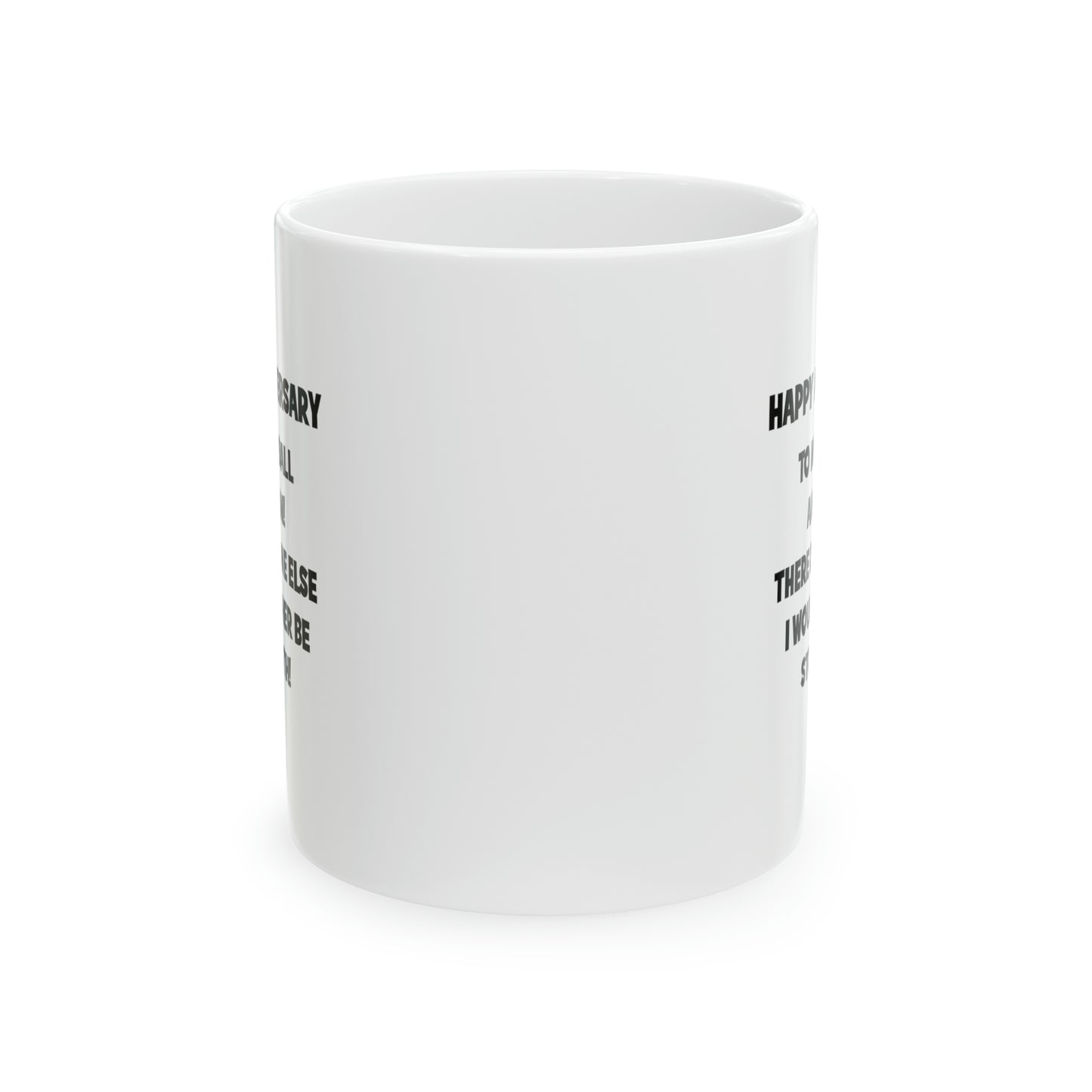 Wife Husband Ceramic Coffee Mug - Happy Anniversary To My Old Ball And Chain! | Anniversary Gift