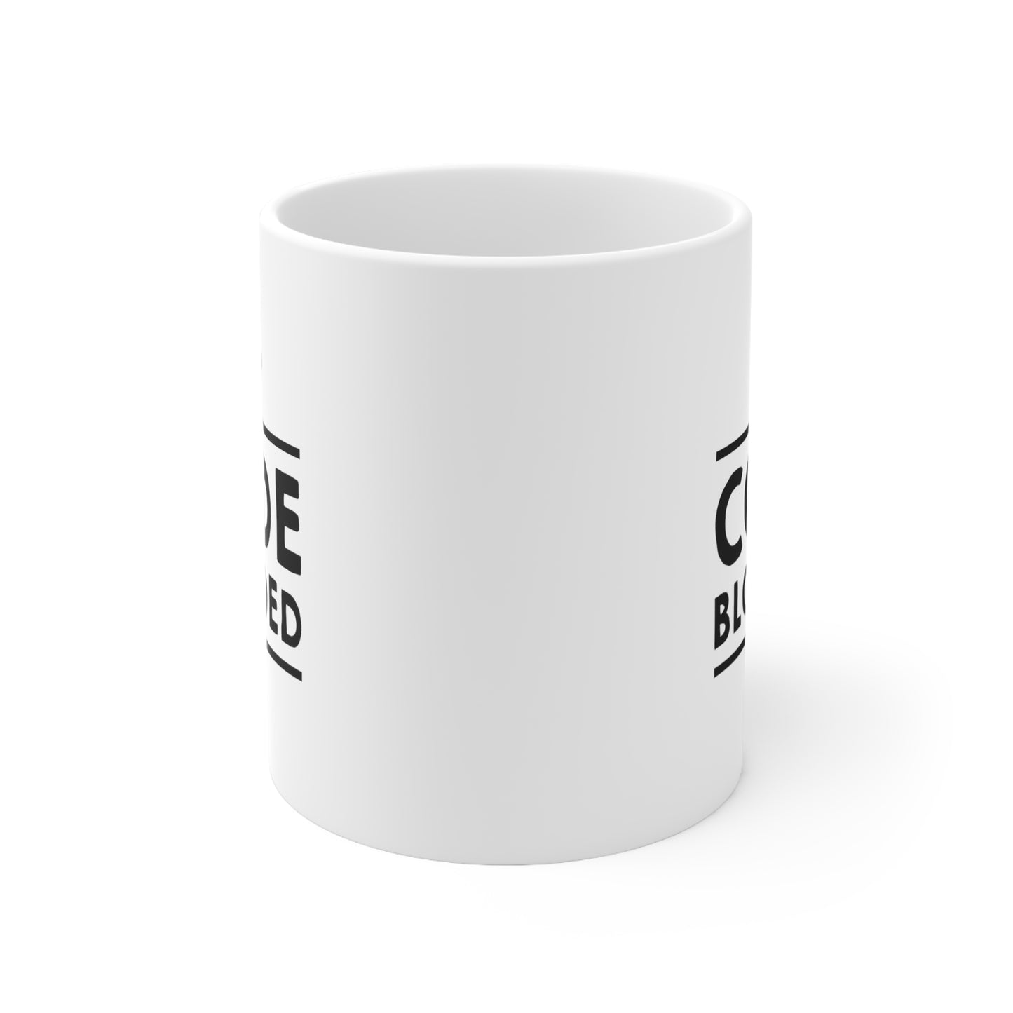 Developer Ceramic Coffee Mug - CODE BLOODED Design | Tech Gift