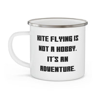 Load image into Gallery viewer, Kite Flying Enthusiast Camping Mug - Adventure Awaits Design | Birthday Gift
