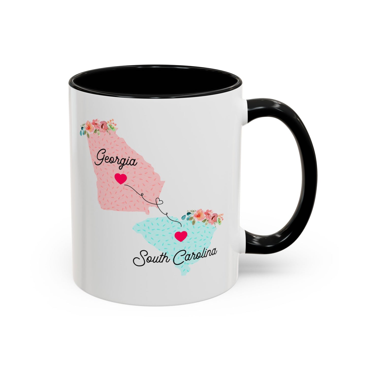 Long Distance Love Coffee Mug - Georgia & South Carolina Design | Moving Away Gift
