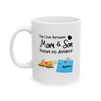Load image into Gallery viewer, Mom Coffee Mug - The Love Between Mom &amp; Son Knows No Distance | Mother&#39;s Day Gift
