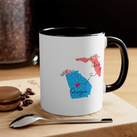 Load image into Gallery viewer, Florida Georgia Coffee Mug - Long Distance Love Design | Moving Away Gift
