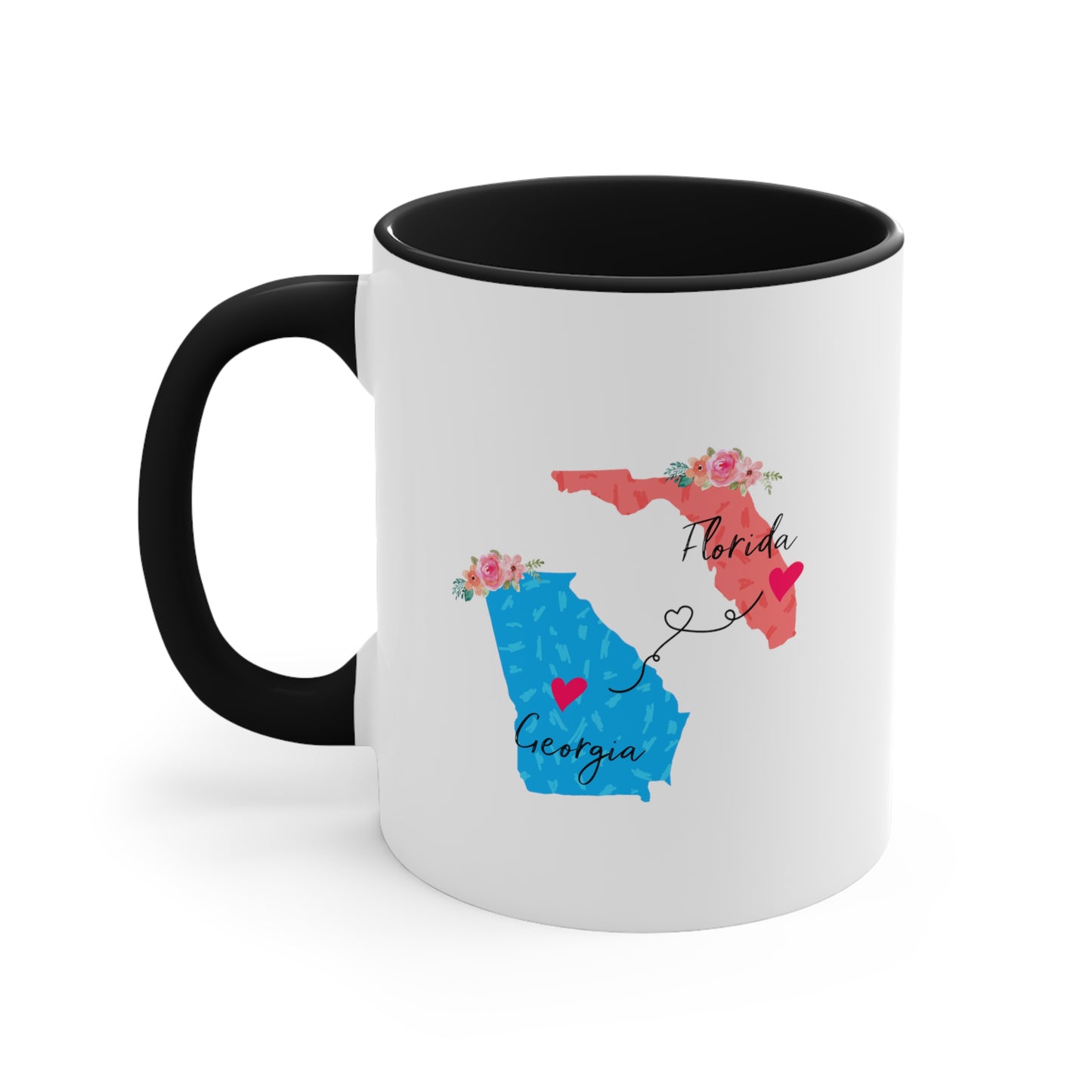 Florida Georgia Coffee Mug - Long Distance Love Design | Moving Away Gift
