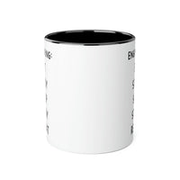 Load image into Gallery viewer, Engineer Funny Two Tone Coffee Mug - Engineering Eat Study Sleep Repeat | Graduation Gift
