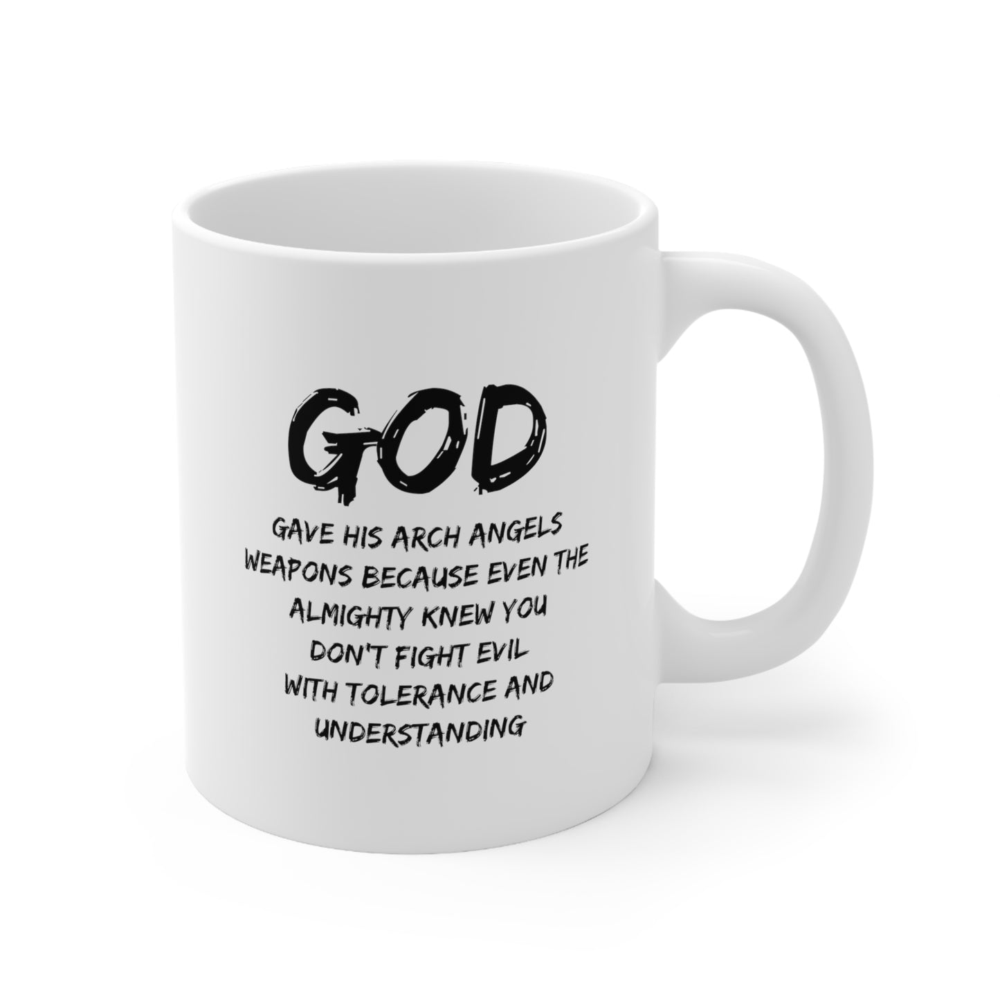 Army Veteran Ceramic Coffee Mug - God Gave His Arch Angels Weapons | Veteran's Day Gift